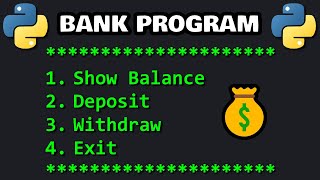 Let's code a beginners Python BANKING PROGRAM 💰