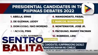 Siyam na presidential candidates, kumpirmadong dadalo sa debate na pangungunahan ng Comelec