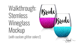 Stemless Wineglass with Glitter Walkthrough