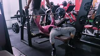 Bench Press 100kg/220lbs at 68kg/150lbs Bodyweight | Personal Record #Shorts