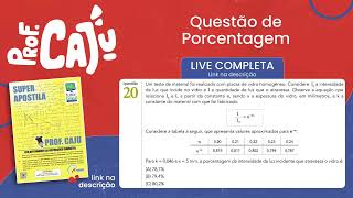 [UERJ 2022] 20 📘 PORCENTAGEM Um teste de material foi realizado com placas de vidro homogêneo.