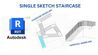 Single Sketch Staircase Modeling And Handrail Modeling.