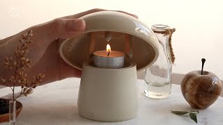 물레로 만드는 버섯 모양 캔들홀더 : Making Pottery Candle Holder on the Wheel   [ONDO STUDIO]