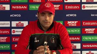 CWCQ : Afghanistan - Rashid Khan - post match press conference  20th March 2018