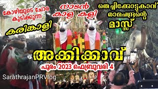 അക്കിക്കാവ് പൂരം 2023 akkikkavu pooram thrissur thechikkottukavu raman rajasekharan