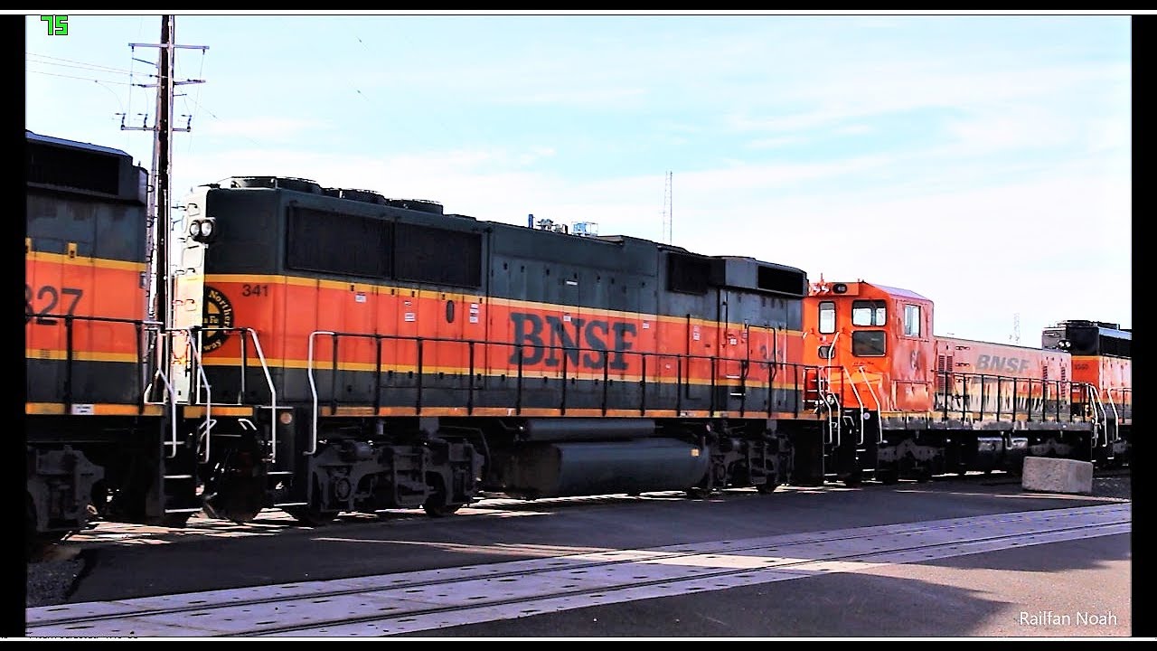 BNSF EVEPAS With Awesome Lashup - B Units And SD38 (3-21-17) - YouTube