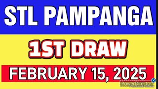 STL PAMPANGA RESULT TODAY 1ST DRAW FEBRUARY 15, 2025  11AM | SATURDAY