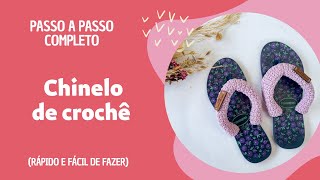 Chinelo customizado - alça de crochê rápido e fácil de fazer