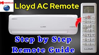 Lloyd ac remote function Guide in Hindi ⚡ Lloyd AC Remote Demo 2023 ⚡ How to Use Lloyd AC Remote