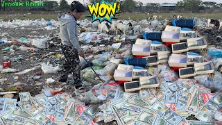 Great Day Found A lot Money $ and good thing at Trash Place - Dumpster Diving 2024​ #185