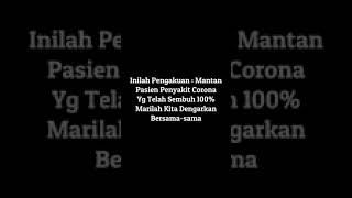 Pengakuan mantan pasien yang kena virus corona