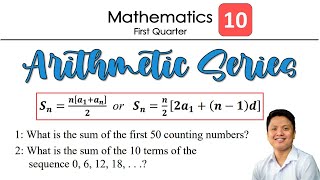 Arithmetic Series | Arithmetic Sequence | Mathematics | Grade 10