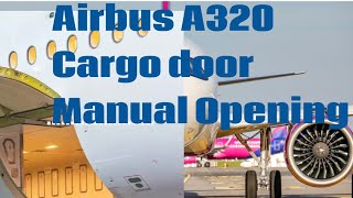 Airbus A320 Cargo Door manual opening with Handpump