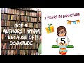 Top 5: Authors I Know Because of Booktube | #booktubebirthday #favoriteauthors