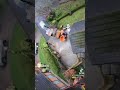 cutting tree over roof no drop zone