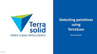 Detecting paintlines using TerraScan