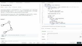 Network Delay Time Leetcode Medium Problem - Dijkstra's algorithm