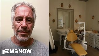 Brand new Epstein Island photos show dental chair surrounded by creepy masks