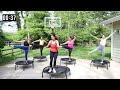 30 min trampoline rebounder sliming waist cardio workout steady state cardio no repeat