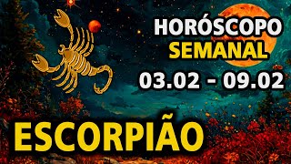 ♏Horóscopo semanal de ESCORPIÃO: 3 a 9 de fevereiro 2025 | horoscopo de hoje