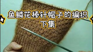 鱼鳞花棒针帽子的编织下集how to knit