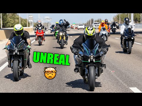 WORLD'S FASTEST SUPERBIKES TAKEOVER THE HIGHWAY Miami Meet FT. Ninja H2, Fireblade, ZX10r, R1