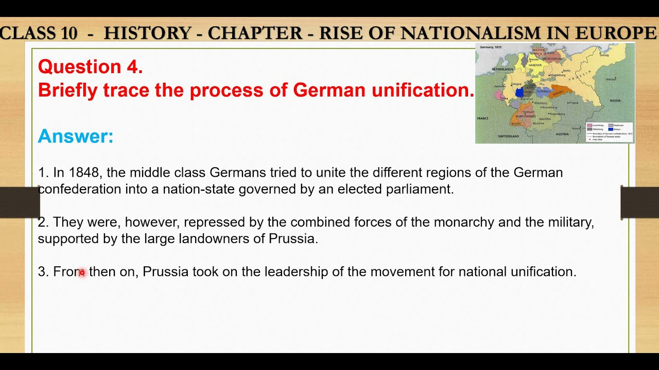 4. Briefly Trace The Process Of German Unification | Rise Of ...