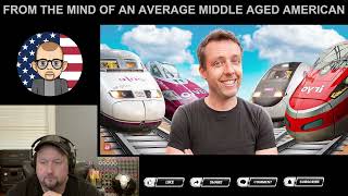 AMAA - Spain - 4 High Speed Trains - 300 KPH / 186 MPH !! - Reaction by Average Middle Aged American