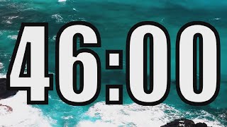 46 minute timer with Calm and Soft Music and sea in the background