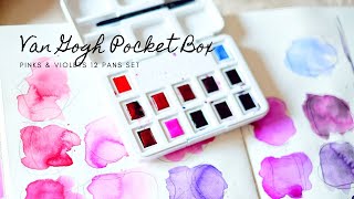 ☂️🌸Only Pinks & Purples 😲??? Van Gogh Pinks & Violets Pocket Box Review 🎨