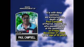 Paul Campsell ~ Short Obituary