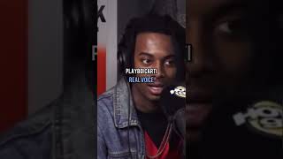 Rappers real voice vs their rapping voice pt.1 🎤🤯 #rap #playboicarti #shorts