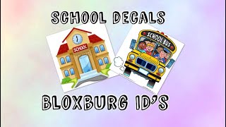 Classroom Id Decals For Bloxburg - decal id roblox high school