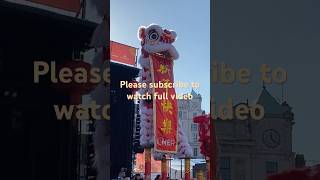 英国伦敦特拉法加广场 飞狮 新年快乐 春节活动 #visitlondon #chineseculture #liondance