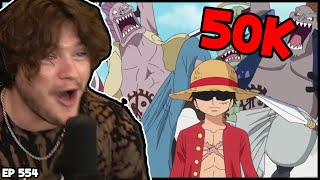 Luffy knocks out 50000 fishmen reaction (one piece)