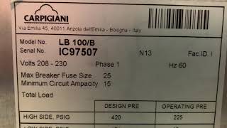 Mix test: Carpigiani Lab 100 1ph air cooled ice cream batch freezer IC97507 www.slicesconcession.com