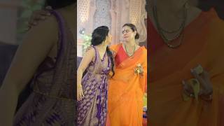 Kajol and Tanisha Mukherjee: A Glimpse of Sisterly Love at Durga Puja❤️ #shorts #durgapuja #kajol