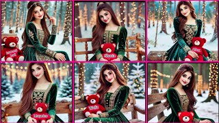 Special Winter girls dpz with teddy bear part 13 / Couple dp with Big Teddy bear 🧸