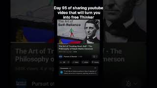 Day 95 of sharing youtube video that will turn you into free Thinker #trending #shorts #motivation