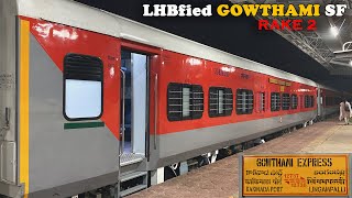 2nd LHB RAKE | LHBfied GOWTHAMI Super Fast Express | Brand NEW Shiny RED LHB Coaches  IndianRailways