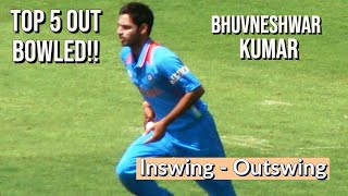 Bhuvneshwar Kumar Top 5 Bowled Wickets | Bhuvi Inswing - Outswing Bowling | Bhuvneshwar Kumar Swing