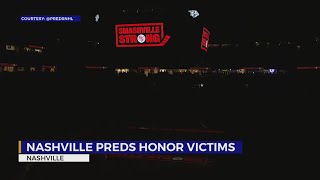 Nashville Preds honor Covenant School shooting victims, police