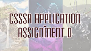 CSSSA Assignment D [ACCEPTED]