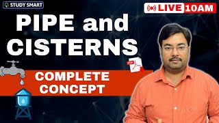 Pipe and Cisterns Complete Concept with Questions |  SBI PO IBPS PO SSC CGL  |