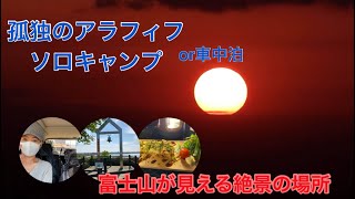 【おすすめキャンプ場】印旛沼サンセットヒルズの夕陽が最高‼️ソロキャンプデビュー【車中泊】私とハッピーの思い出作り【今日のムネ肉料理は？】