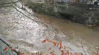 Hochwasser der heller in Herdorf 9.12.2018