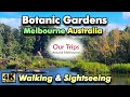 Melbourne Royal Botanic Gardens 4K Walk Cinematic Travel Vlog Tour Trip City CBD Victoria Australia