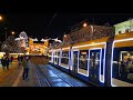 tram runs right through the debrecen hungary christmas market