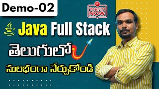 Java Full Stack Demo 02 | Full Stack Java Developer Tutorial | Zero To Hero | Harsha Trainings