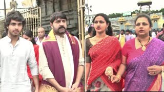 Hero Srikanth Family Spotted @ Tirumala | Manastars